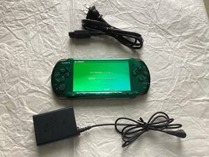 SONY PSP3000 スピリティッド・グリーン　充電ケーブル・ACアダプタ付き♪