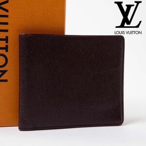 ★極美品★一スタ LOUIS VUITTON ルイヴィトン 二つ折り財布 コンパクトウォレット ポルト ビエ カルト クレディ ブラック系 ユニセックス