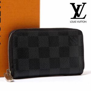 ★極美品★一スタ LOUIS VUITTON ルイヴィトン ジッピーコインパース コインケース ダミエ グラフィット ユニセックス 771-5