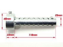 汎用 マフラーサイレンサー インナーバッフル 直径48mm 全長140ｍｍ / 新品 マフラーバッフル 48パイ 消音 音量調整付き_画像2