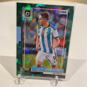 2022-23 Donruss Optic FIFA JULIAN ALVAREZ Rated Rookie green Cracked Ice Soccer トレカ