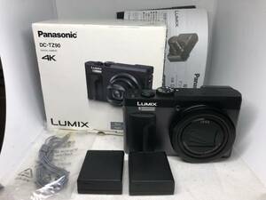 Panasonic LUMIX DC-TZ90-S シルバー ストラップ・バッテリー2個付き 元箱一式