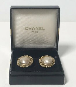 CHANEL シャネル パール イヤリング ゴールド フェイクパール レディース アクセサリー ビンテージ 箱付き