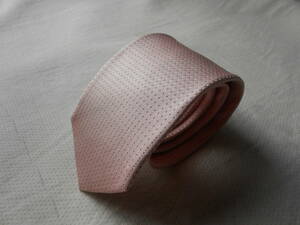 C474美品ポール・スミス裏地花柄模様ピンク厚手ネクタイ