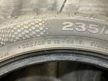 コンチネンタル 235/45R18 CSC3 4本セット 中古タイヤ 2018年製 235/45-18 GS カムリ マークX ザ・ビートル V60 S60 など_画像9