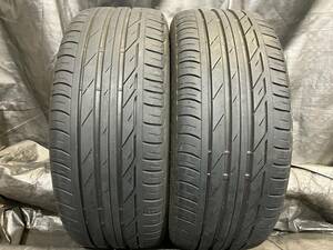 バリ溝 ブリヂストン 225/45R17 TURANZA T001 MOE 2本セット 2019年製 中古タイヤ 程度良好 225/45-17