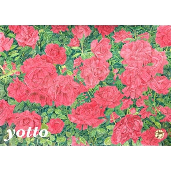 色鉛筆画「 薔薇のある風景・〈 9 〉 」A4・額付き◇◆手描き◇原画◇yotto◇30%OFF