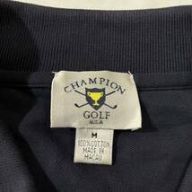 IK214 CHAMPION GOLF ポロシャツ 半袖 半袖ポロシャツ 古着 ロゴ US コットン100% USA メンズゴルフウェア トップス_画像8