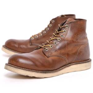 【状態良好】10年製 レッドウイング 9111 プレーントゥ US8D ブラウン レザー 26.0cm RED WING ROUND TOE