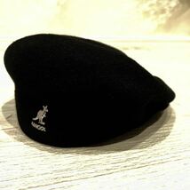 【即決】大人気 KANGOL Mサイズ ハンチング ブラック 帽子 帽 黒 カンゴール 試着程度の美品 ベレー ハンチングキャップ 羊毛_画像6