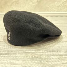 【即決】大人気 KANGOL Mサイズ ハンチング ブラック 帽子 帽 黒 カンゴール 試着程度の美品 ベレー ハンチングキャップ 羊毛_画像5