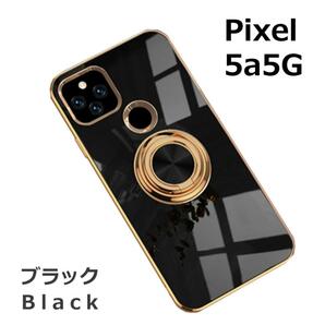 Pixel 5a5G ケース TPU リングG ブラック