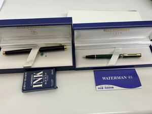 WATERMAN ウォーターマン 万年筆とボールペン 18K インク付き