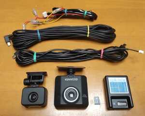 ケンウッド 前後 2カメラ DRV-MR450 GPS 明るいF1.8レンズ 駐車監視　16ＧＢマイクロSD付属 2020年製