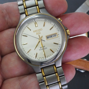 １スタ パーツ取 【SEIKO】 不動 セイコー AGS SPRIT Ref.5M23-6A50 チタン ベルト付き #UN-1230A