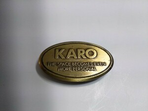 KARO エンブレム　プレート　自動車フロアマットブランド　カロ　ゴールド　綺麗　送料無料