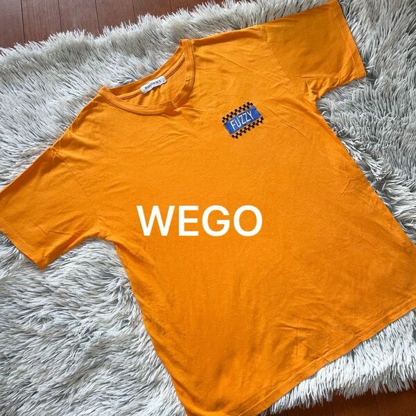 ★★WEGO★★ウィゴー★★半袖Tシャツ ★クルーネック★オレンジ色★★黄色★★橙色★★