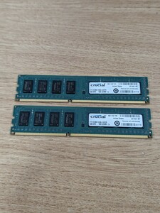 ★Crucial DDR3 メモリ 4GB×2枚 8GB ct51264ba160bj クルーシャル デスクトップ用 