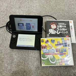 【MYT-2105】 1円～ ニンテンドー3DS LL Nintendo 任天堂 SPR-001(JPN) ゲーム機 本体 DS 3DSLL 赤 黒 動作品 ソフト2個付 状態写真参照