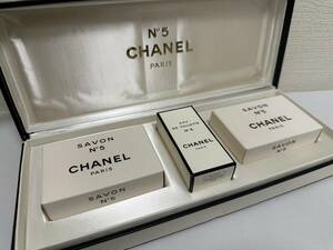 【SPM-1924】 CHANEL シャネル No5 サヴォン サボン a 石鹸 石けん 2個 75g オードゥ トワレット a 1個 香水 未使用保管品