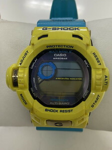 【２８５】 CASIO カシオ G-SHOCK RISEMAN GW-9201KJ-9JR Gショック アースウォッチ ライズマン 黄×水色　中古品