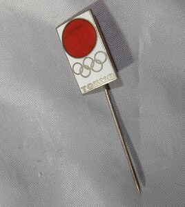 【 即決 】 1964年 東京オリンピック ハットピン ラペルピン 東京五輪 昭和39年 OLYMPIC 日ノ丸マーク 日の丸 国旗 記念品 メダル バッチ