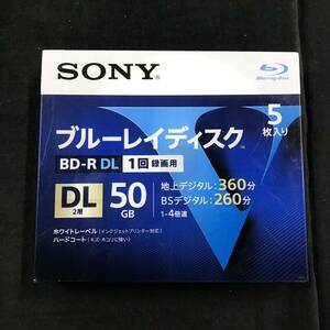 su855 送料無料！未使用品 SONY ソニー　ブルーレイディスク 50GB 5枚入り 1回録画用 BD-R DL 5BNR2VLPS4