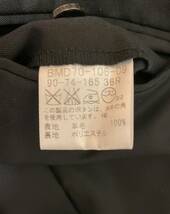 ★バーバリーブラックレーベルBURBERRY BLACK LABEL 【中古】スーツ 黒 90-74-165 36R★_画像9