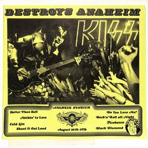 [B113] KISS LP Destroys Anaheim 1977 imp-1122 Live at Anaheim Stadium Aug-20th 1976 レコード LP