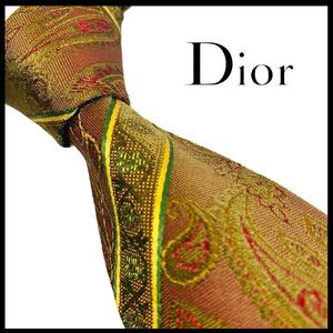 ◆美品◆ Dior ディオール ネクタイ ペイズリー ストライプ ボルドー