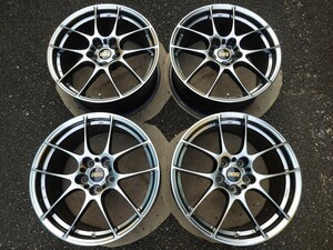 美品 現行品 インプレッサ WRX STi 鍛造 BBS RF DB ダイヤモンドブラック 18インチ 8.5J+50 RF519 PCD114.3 5穴 4本