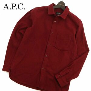 A.P.C. アーペーセー 秋冬 ウール★ 長袖 フリース シャツ Sz.XS　メンズ 赤 APC　C3T10951_B#B