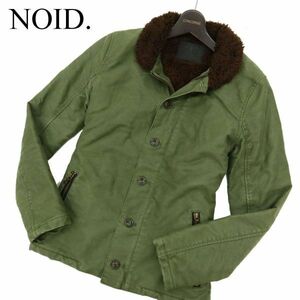 NOID. ノーアイディー 【襟 裏ボア】 中綿 モールスキン typeN-1 Deck JKT ミリタリー デッキジャケット Sz.2　メンズ　C3T11057_B#N