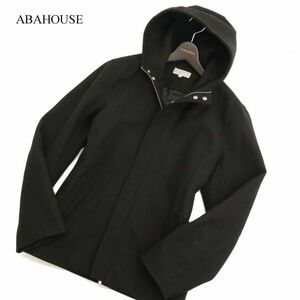 ABAHOUSE Abahouse autumn winter ratio wing * Zip short f-ti- jacket coat Sz.48 men's black C3T11619_C#N