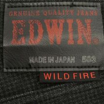 EDWIN エドウィン 秋冬 503WFD WILD FIRE★ 防風 防寒 裏起毛 千鳥格子 パンツ Sz.29　メンズ グレー 日本製 バイク　C3B04721_C#Q_画像8