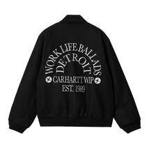 Carhartt WIP WORK VARSITY BOMBER カーハート ワークインプログレス スタジャン ボアジャケット ダウン ACTIVE JKT フリース スウェット L_画像2