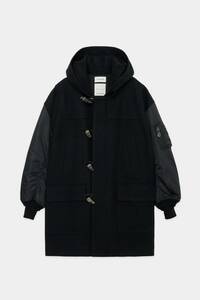 markaware オーガニックウールメルトン / ダッフルコート マーカウエア marka マーカ スタジャン MA-1 ジャケット カシミア レザー BLK 2