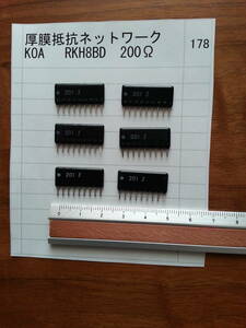  thick film resistance network KOA RKH8BD 200Ω 50 piece 