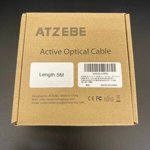 Y12281114 ATZEBE 光ファイバーHDMI ケーブル 5m、プレミアムHDMI 4K ケーブル 60P/4K HDR/Ultra HD/3D/YUV4:4:4/HDCP 2.2 未使用品