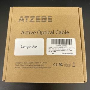 Y12281116 ATZEBE 光ファイバーHDMI ケーブル 5m、プレミアムHDMI 4K ケーブル 60P/4K HDR/Ultra HD/3D/YUV4:4:4/HDCP 2.2 未使用品