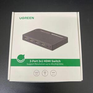 Y12281148 UGREEN HDMI切替器 セレクタ 3入力1出力 HDMI 自動切り替え 4k 3D UHD対応 リモコン付き 未使用品