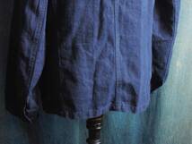 40sビンテージ1940年代フランス肉厚ブラックリネン黒フレンチワークジャケット麻カバーオール欧州ユーロ30s50sモールスキン古着_画像7