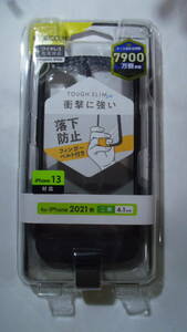 ELECOM iPhone 14 iPhone 13 TOUGH SLIM LITE フィンガーベルトブラック 全周配置した独自設計エアクッション衝撃吸収し背面高硬度特殊樹脂