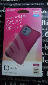 ELECOM iPhone 12 mini ハイブリッド ケース finch ぴったりホールド レッド 2種素材特殊成形 四隅エアクッション配置カメラレンズ保護設計