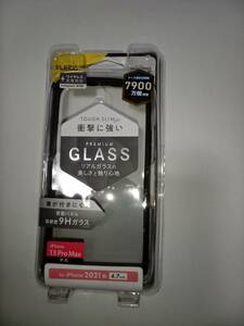 ELECOM iPhone 13 Pro Max TOUGH SLIM LITE フレームカラーブラック 背面ガラス 側面に弾力性のあるTPU背面に高硬度9Hのガラス 定形外140