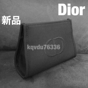 ◆送料無料◆新品◇未使用　Dior《ブラック》コットンキャンバスコスメポーチ　ノベルティ バニティ　バッグ　ディオール　化粧ポーチ DIOR