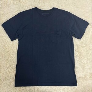 １円～　16SS　SOPHNET. ソフネット　OVER DYE CREW NECK POCKET TEE 　Tシャツ　カットソー　ネイビー　サイズM　SOPH-160057　コットン