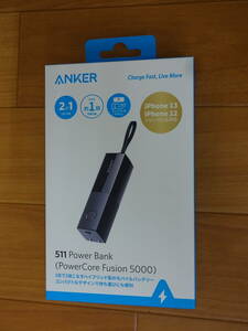 【家電】Anker 511 Power Bank PowerCore Fusion 5000 A1633N13 ブラック 未開封　アンカー パワーバンク モバイルバッテリー