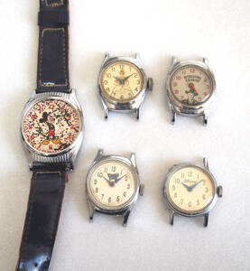 TIMEX INGERSOLL USTIME UKTIME ミッキーマウス シンデレラ? ドナルドダック 腕時計 機械式手巻き ジャンク タイメックス インガーソル