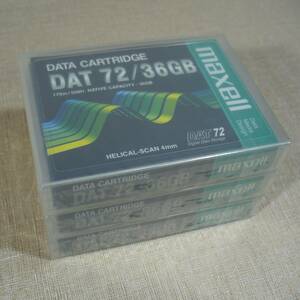 maxell　DDS DATA CARTRIDGE　DAT 72/36GB　4mm幅　型番：HS-4/170S(D)　3個セット　未開封品！